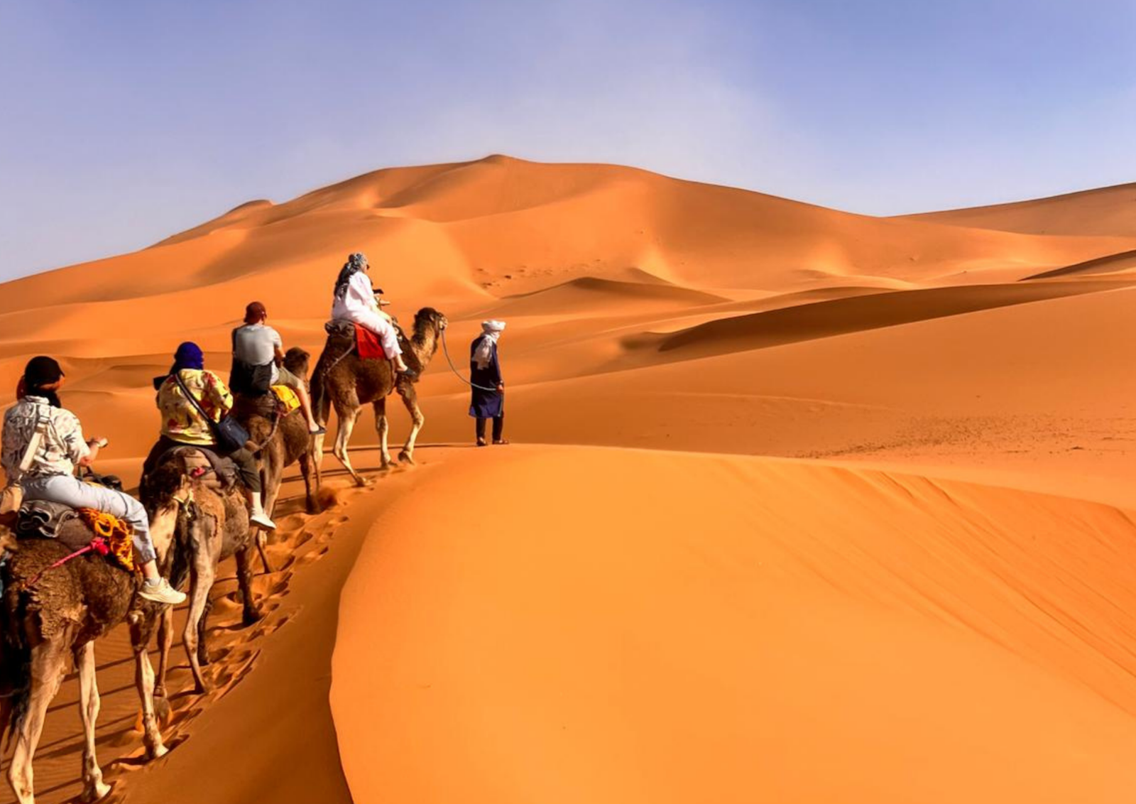 Sahara desert Morocco - Merzouga dunes camel trekking